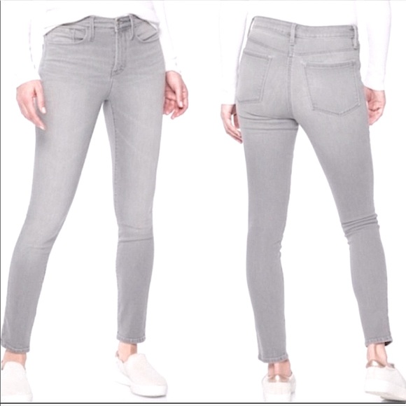 Athleta Sculptek light gray Skinny Jeans Size 4 - Picture 1 of 4